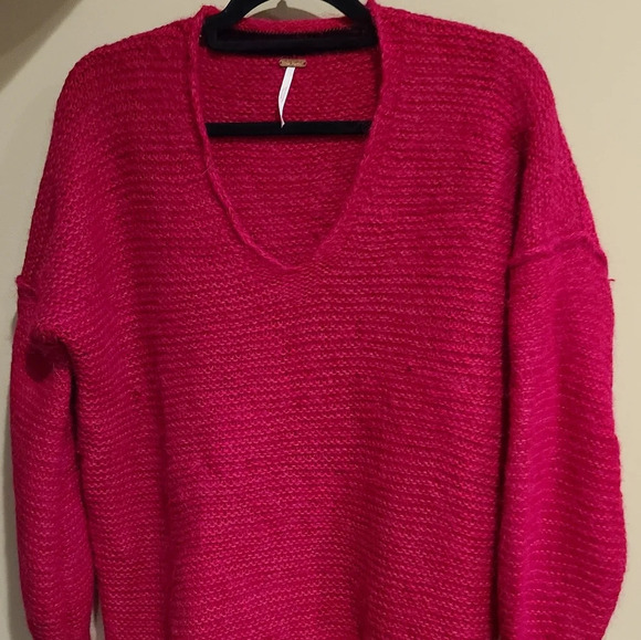 Free People Women's pink sweater 45% alpaca size S/P - Picture 2 of 14